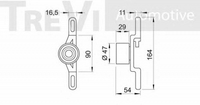 TREVI AUTOMOTIVE td1185 -  Натяжной ролик, ремень ГРМ